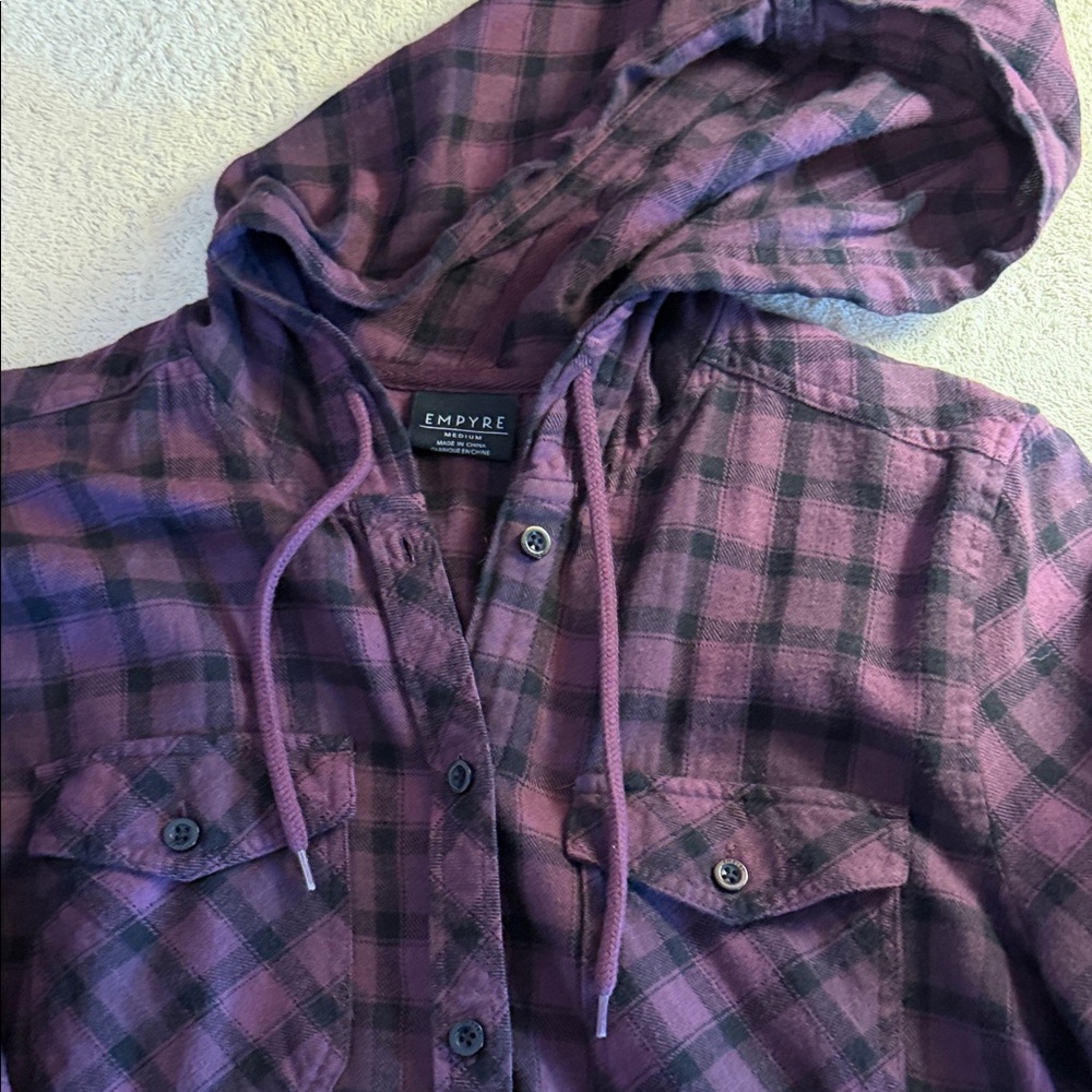 Empyre Purple Plaid Button Down Shirt